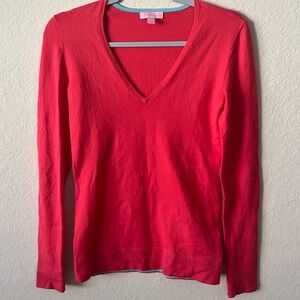 Lilly Pulitzer Adelaide Coral Sweater Top size S Small , very comfortable
